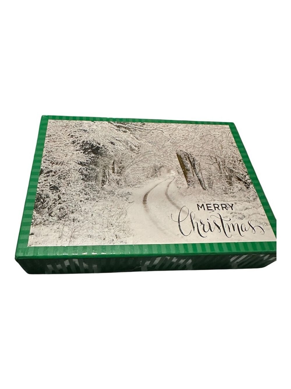 Brother Sister Design Studio Merry Christmas Cards 20 Cards Green White